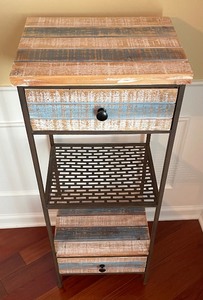 lot 30A image: Decorative Accent Shelf with Two Drawers
