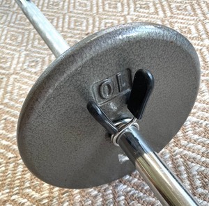 lot 60 image: Weight Work Out Bar with 10lb and 5lb Weights