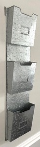 lot 69 image: Metal Wall Hung Decorative Mail Sorter