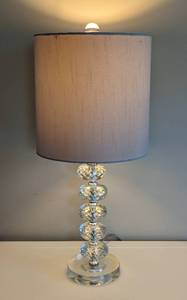lot 27 image: Stacked Crystal Sphere Table Lamp