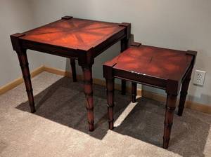 lot 39A image: Cherry Wood Nesting Tables