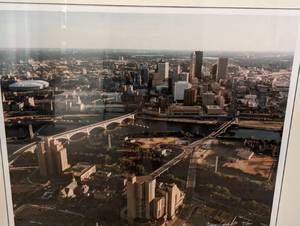 lot 142 image: Framed Aerial Minneapolis Photograph by Steven Linder