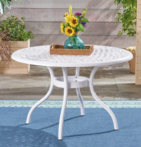 lot 209 image: Phoenix Outdoor Aluminum Dining Table by Christopher Knight Home - 30H x 47.75W x 47.75D (OPEN BOX)