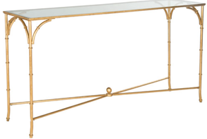 lot 215 image: Safavieh Maurice Console in Gold (OPEN BOX)