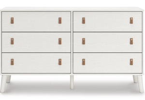 lot 225 image: White Aprilyn 6 Drawer 59 W Double Dresser (OPEN BOX)
