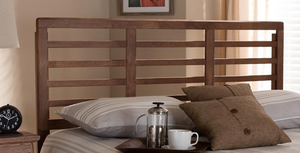lot 226 image: Baxton Studio Ash Walnut Headboard in Full (OPEN BOX)
