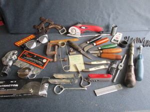 lot 86 image: Protractor, Knife & More