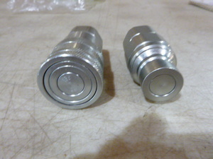 Set of Flat Face Couplers for Skidsteer