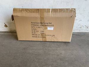 lot 111 image: American Mahjong Game Set with Red Burgundy Soft Bag