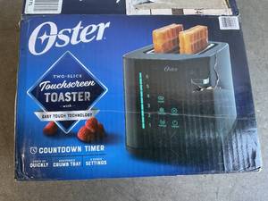 lot 112 image: Oster 2-Slice Black and Stainless Toaster with Touch Screen, 6-Shade Settings and Digital Timer