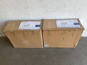 lot 128 image: LOT OT 2 Glacier Bay Westminster 21 in. Pedestal Sink Basins in White