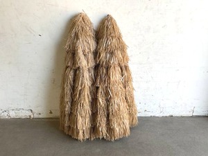 lot 132 image: LOT OF 2 Forever Bamboo 8 Ft. Hula Tiki Thatch Beach and Patio Umbrella