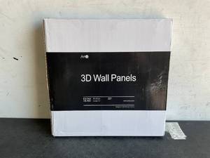 lot 138 image: Art3d Pack of 12 White Decorative PVC 3D Wall Panels in Diamond Design