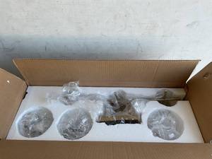 lot 160 image: VONLUCE 3-Light Gold Vanity Light Fixture
