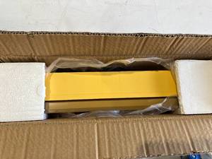 lot 202 image: Zelloa Yellow and Clear Stackable Storage Bin with Lid