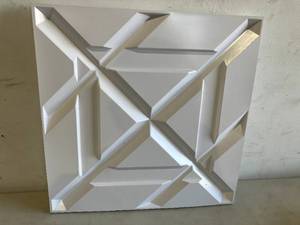 lot 217 image: Art3d 12 - Pack PVC 3D White Decorative Wall Panel