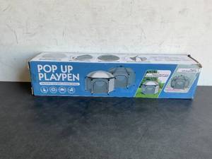 lot 174 image: Grey Lightweight Outdoor Pop Up Playpen with Travel Bag