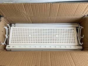 lot 183 image: YUNSWAG Adjustable White Over the Door Organizer with 6-Deep Baskets