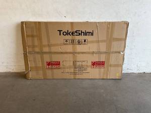 lot 193 image: TokeShimi 60 x 36 Inch Black Rounded Corner Rectangular Wall Mirror
