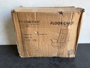 lot 322 image: Urnodel Swivel Floor Gaming Chair with Extra Wide Arms in Grey