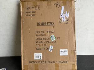 lot 331 image: 1500 Piece 6-Drawer Wooden Jigsaw Puzzle Board