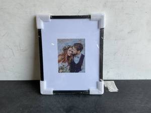 lot 337 image: ONE WALL Tempered Glass 16 x 20 Black Wood Frame with Signature White Mat for 8 x 10 Photo.