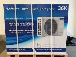 lot 1 image: MRCOOL DIY-36-HP-C-230C25 4th Gen E Star 36K BTU 18 Seer Heat Pump Condenser