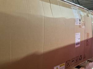 lot 2 image: Stone & Beam Balkan Contemporary 91 in. Light Grey Rolled-Arm Sofa Couch