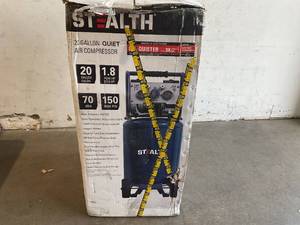 lot 8 image: Stealth Professional 20 Gal. 150 PSI 2 Portable Vertical Electric Air Compressor