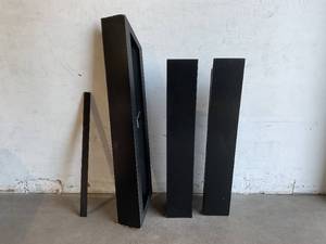 lot 25 image: Creative Co-Op Black Modern Fireplace Mantel