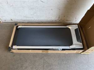 lot 30 image: TODO Silver Under Desk 2 in 1 Treadmill with Slim Flat LED Display and Remote Control