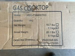 lot 31 image: Hobsir 4-Burner 24 inch Stainless LPGNG Dual Fuel Cooktop Stove