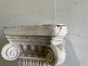 lot 235 image: White Washed 12 x 38 inch Grecian Column