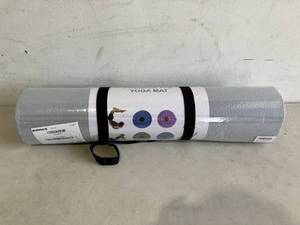 lot 242 image: COOLMOON 14 Inch Extra Thick Double-Sided Gray Yoga Mat