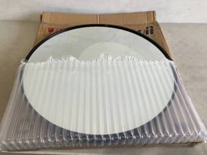 lot 247 image: Oruii 24 inch Black Framed Round Mirror