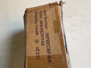lot 42 image: Amazon Basics Black Metal King Size 6 inch Platform Bed Frame with Wood Slat Support