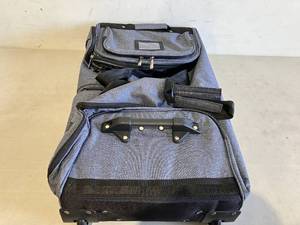 lot 256 image: Mavii Gray 28 inch Collapsible Costume Garment Rack Rolling Travel Bag