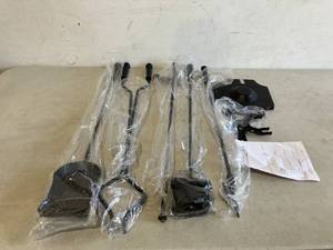 lot 263 image: Voda 5-Piece Black Iron Fireplace Tool Set