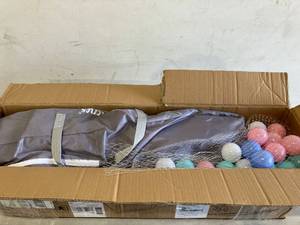 lot 271 image: amo nenes Extra Large Gray Baby Playpen with Balls