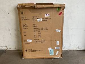 lot 59 image: U Brands Glass Non-Magnetic White Frosted Surface Frameless Dry-Erase Board