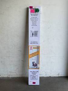 lot 75 image: Ideal Pet Products Adjustable Height 77-58 To 80-38 MillSilver Aluminum Pet Patio Door with 5 x 7 Flap