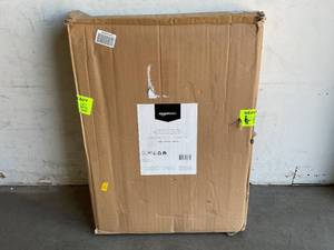 lot 81 image: Amazon Basics 14 inch Foldable Black Metal Platform Queen Size Bed Frame with Tool Free Setup