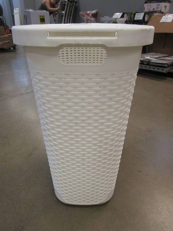 Mind Reader 60 Liter Laundry Basket - White