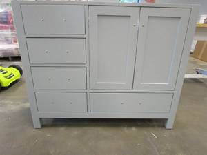 lot 310 image: ARIEL Cambridge 42 in. W Vanity Cabinet Only in Grey