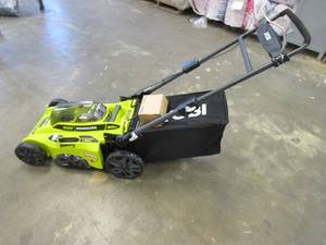 lot 330 image: RYOBI  40V HP Brushless 20 in. Cordless Electric Battery Walk Behind Push Mower with 6.0 Ah Battery & Charger (NEW)