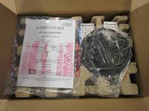 lot 356 image: Hampton Bay Hawkins II 44 in. LED Oil Rubbed Bronze Ceiling Fan with Light (OPEN BOX)