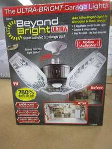 lot 390 image: 7.5 in. x 4.25 in. 6000 Lumens Single Pole Occupancy LED Flush Mount Motion Activated Garage Light (OPEN BOX)