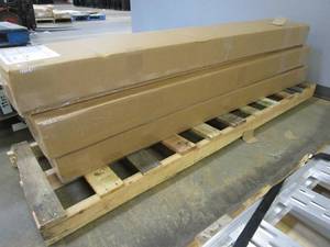 lot 541 image: Lot of 2 - Veranda Euro Fence Panel Kits in Black Rose with Lattice Top 6ft Height (3 BOXES TOTAL)