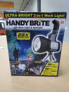 lot 596 image: HANDY BRITE Ultra-Bright LED Cordless 2-in-1 Tripod Work Light