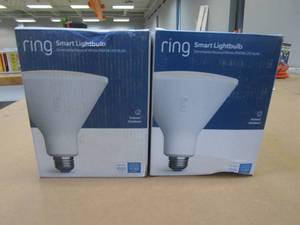 lot 592 image: 2 PACK - RING PAR38 Smart LED Bulb, White